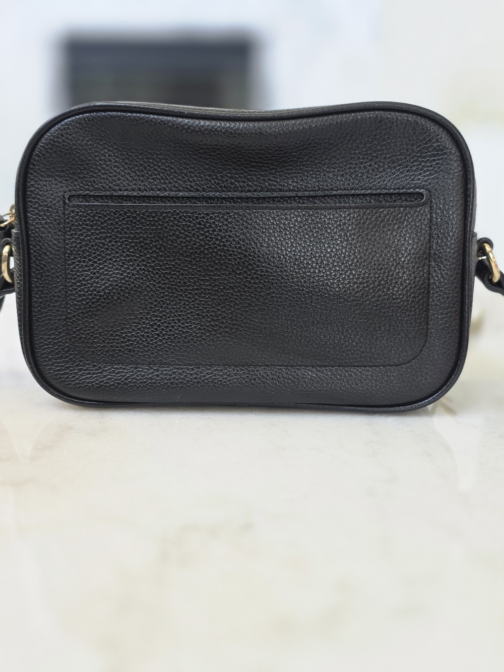Nordstrom Black Pebbled Leather Camera Bag Crossbody